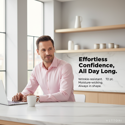 Camicia tecnica VETTORI che non si macchia e non si stropiccia.